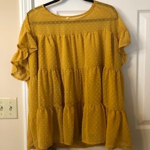 Yellow Flowy Blouse